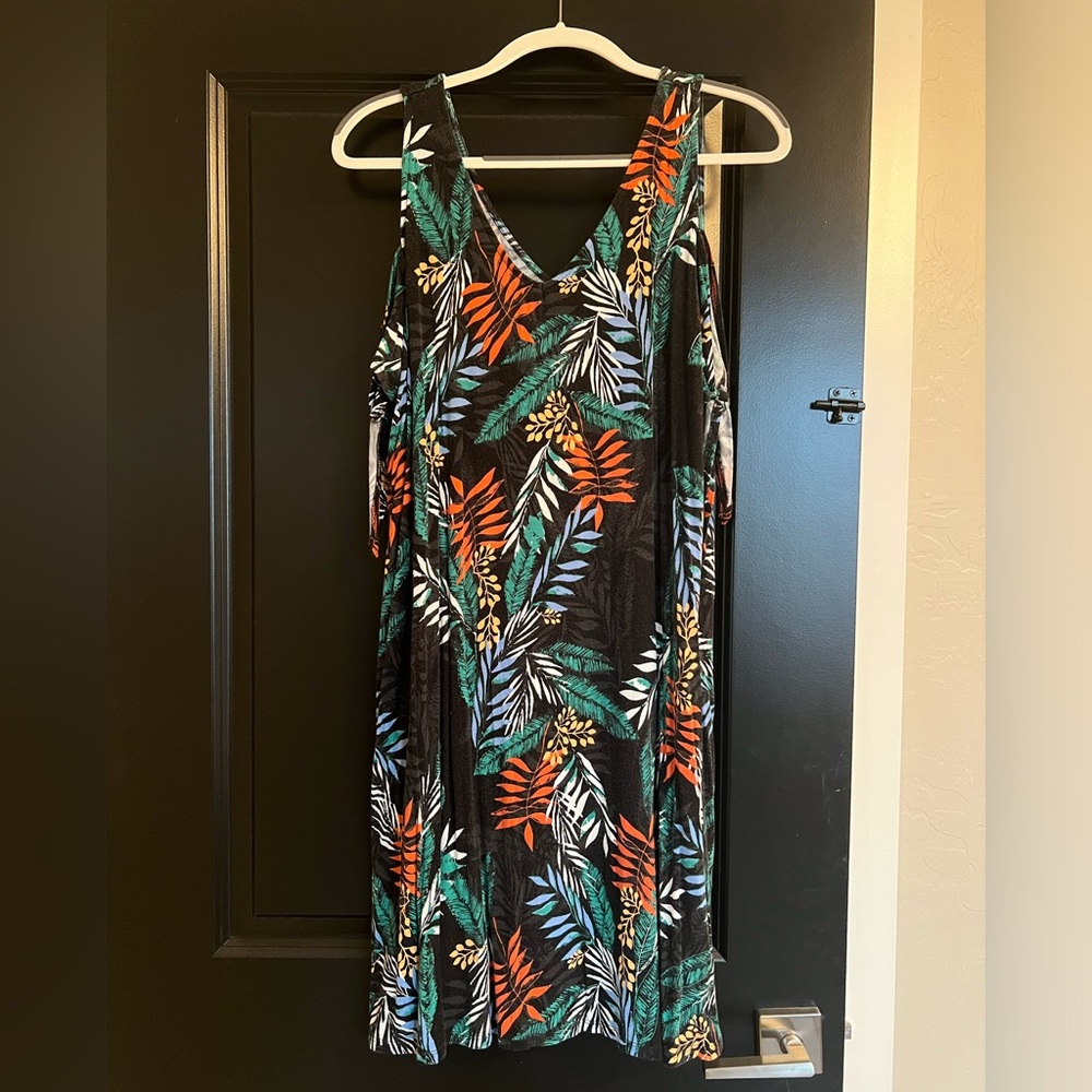 Maurice’s Tropical Swing Dress with off the shoulder detail - Size L